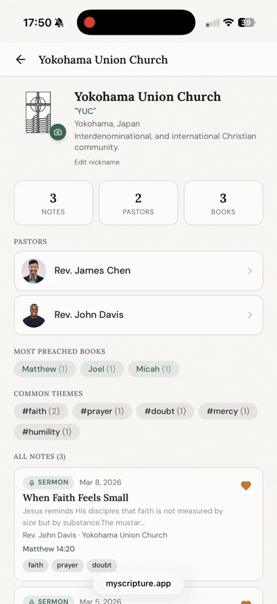 Pastor + Church Search